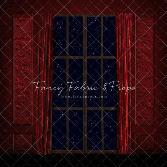 Elegant Crimson Window
