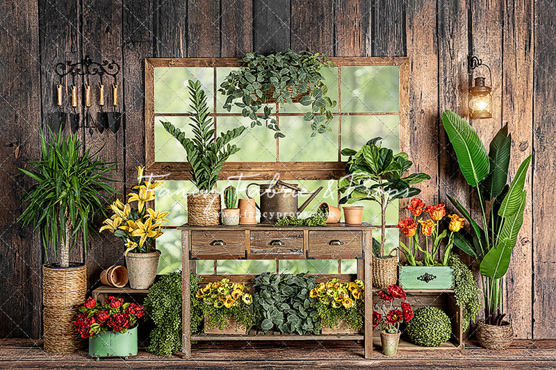 Rustic Floral Garden Shed