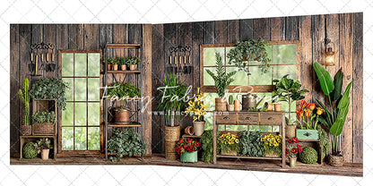 Rustic Floral Garden Shed 2pc Room