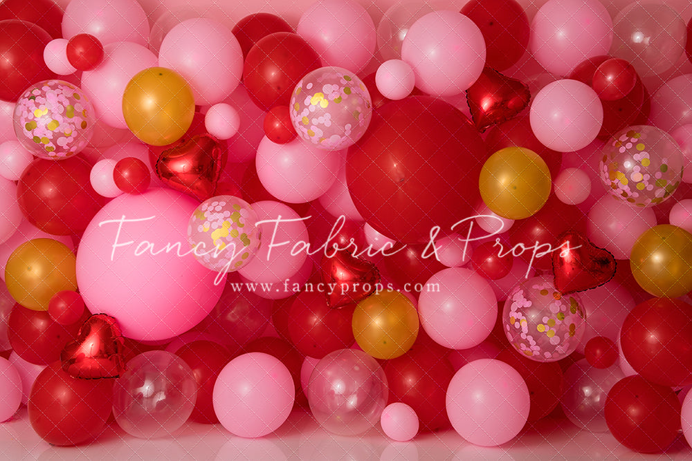 Golden Valentine Balloon Wall