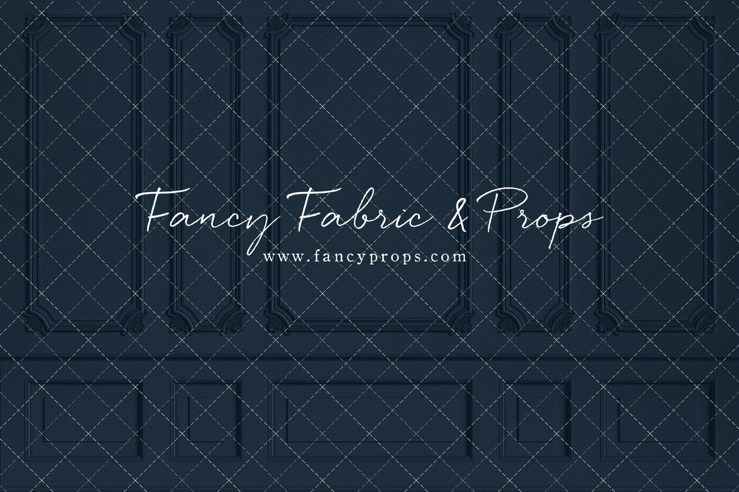 Classic Navy Wainscoting Wall - With Sweep Option