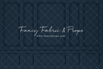 Classic Navy Wainscoting Wall - With Sweep Option