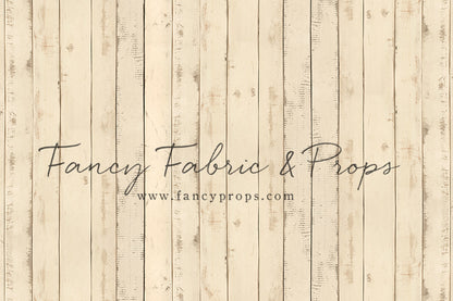 Narrow Amanda Cream Barn Wood Planks Mat Floor