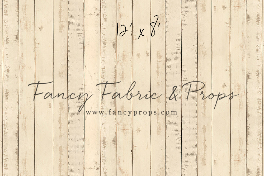 Narrow Amanda Cream Barn Wood Planks Mat Floor