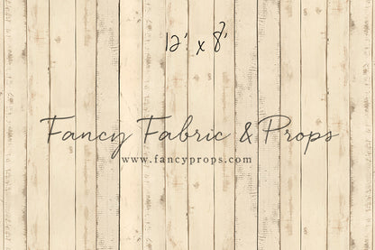 Narrow Amanda Cream Barn Wood Planks Mat Floor