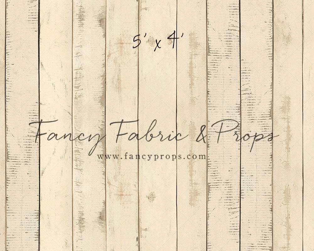 Narrow Amanda Cream Barn Wood Planks Mat Floor