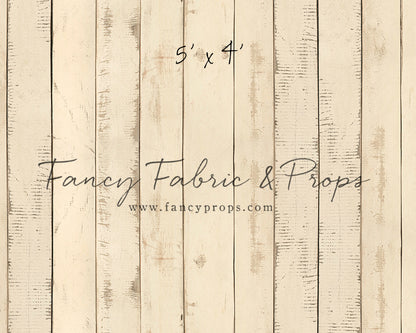 Narrow Amanda Cream Barn Wood Planks Mat Floor