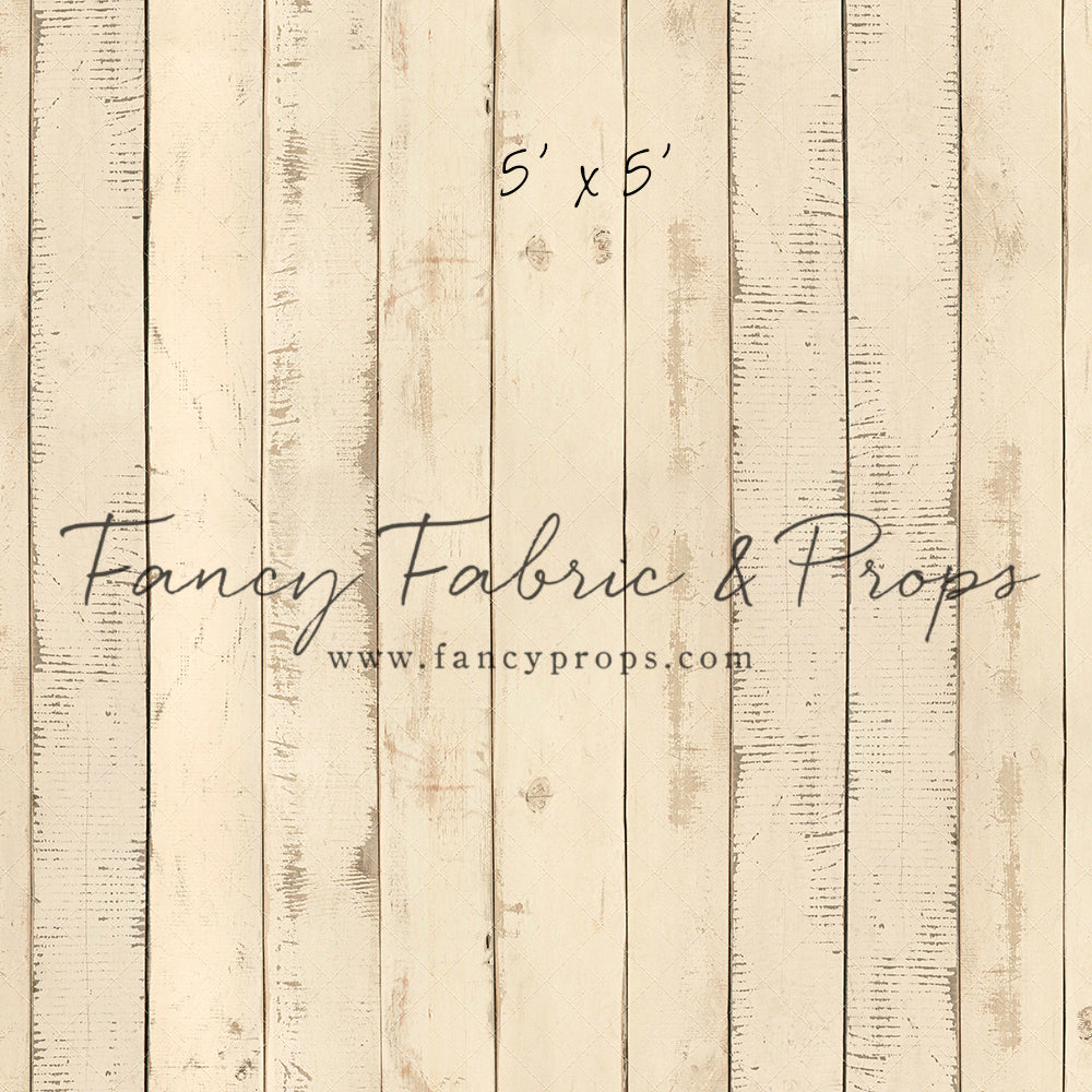 Narrow Amanda Cream Barn Wood Planks Mat Floor