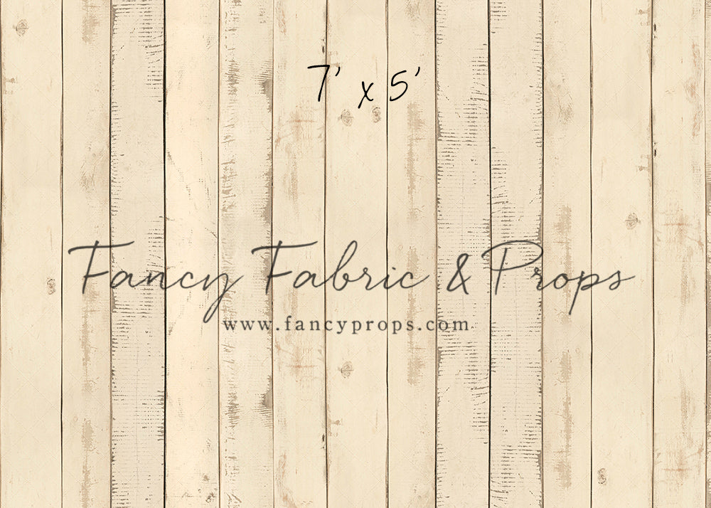 Narrow Amanda Cream Barn Wood Planks Mat Floor