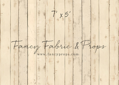 Narrow Amanda Cream Barn Wood Planks Mat Floor