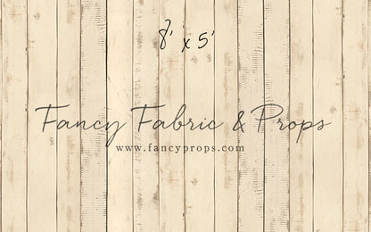 Narrow Amanda Cream Barn Wood Planks Mat Floor