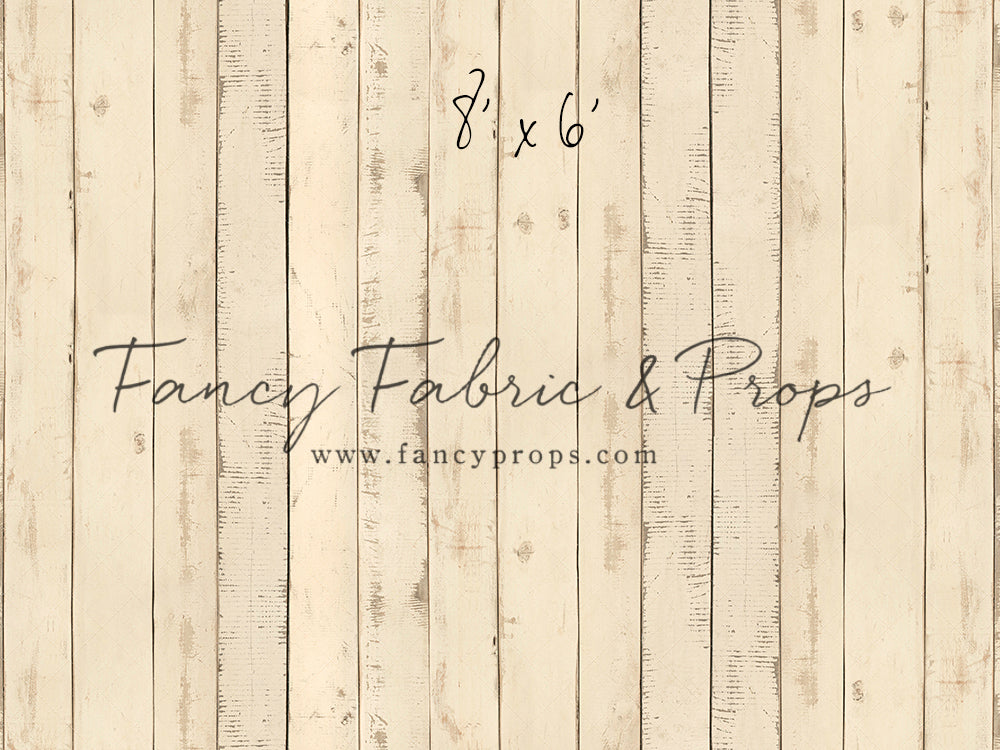 Narrow Amanda Cream Barn Wood Planks Mat Floor