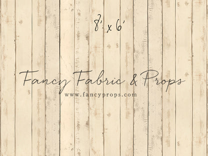 Narrow Amanda Cream Barn Wood Planks Mat Floor