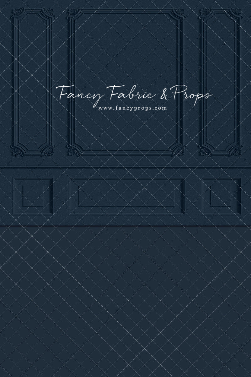 Classic Navy Wainscoting Wall - With Sweep Option