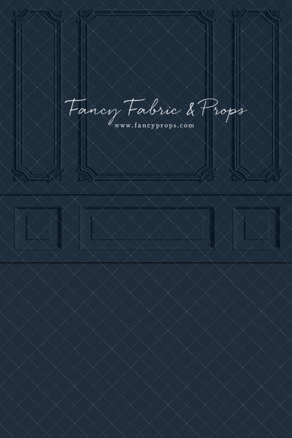 Classic Navy Wainscoting Wall - With Sweep Option