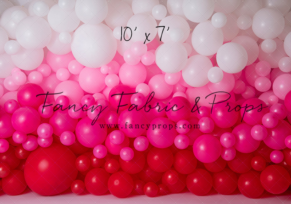 Ombre Valentine Balloon Wall
