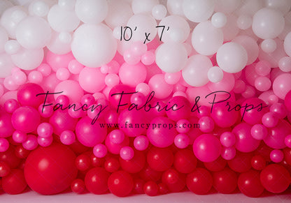 Ombre Valentine Balloon Wall