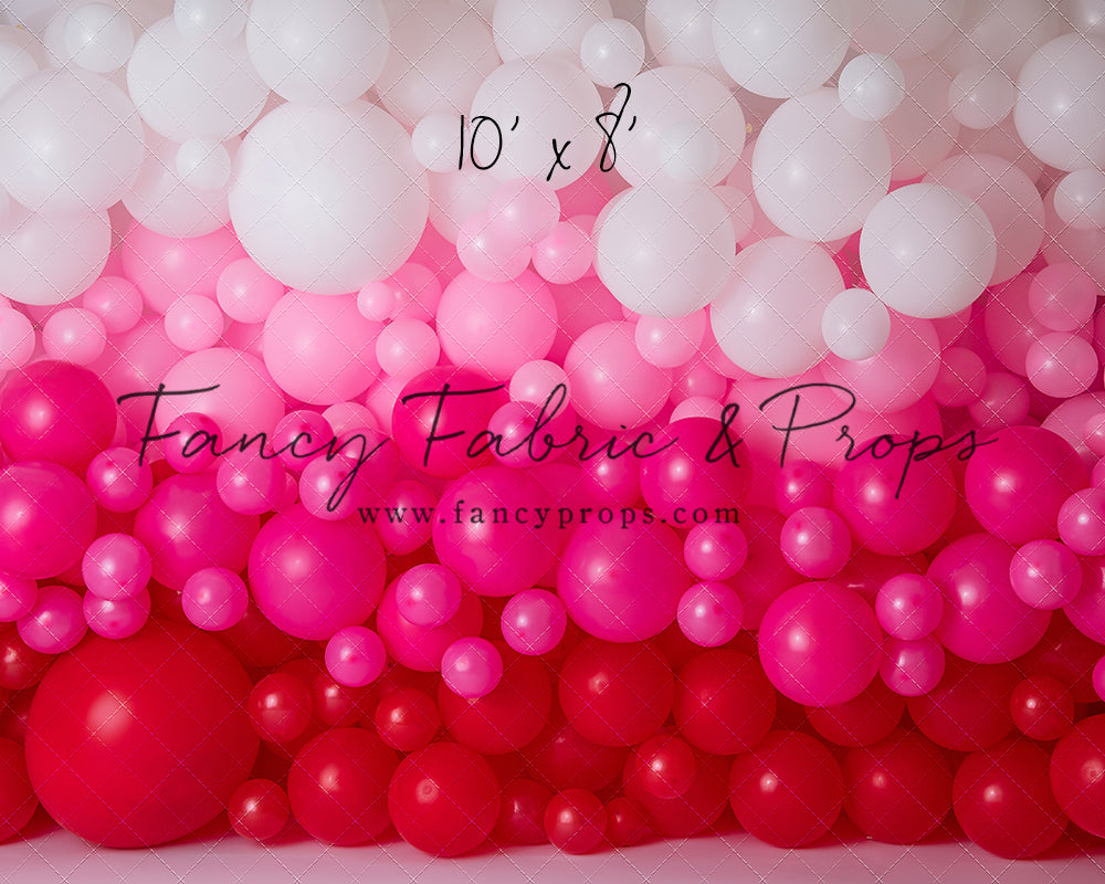 Ombre Valentine Balloon Wall