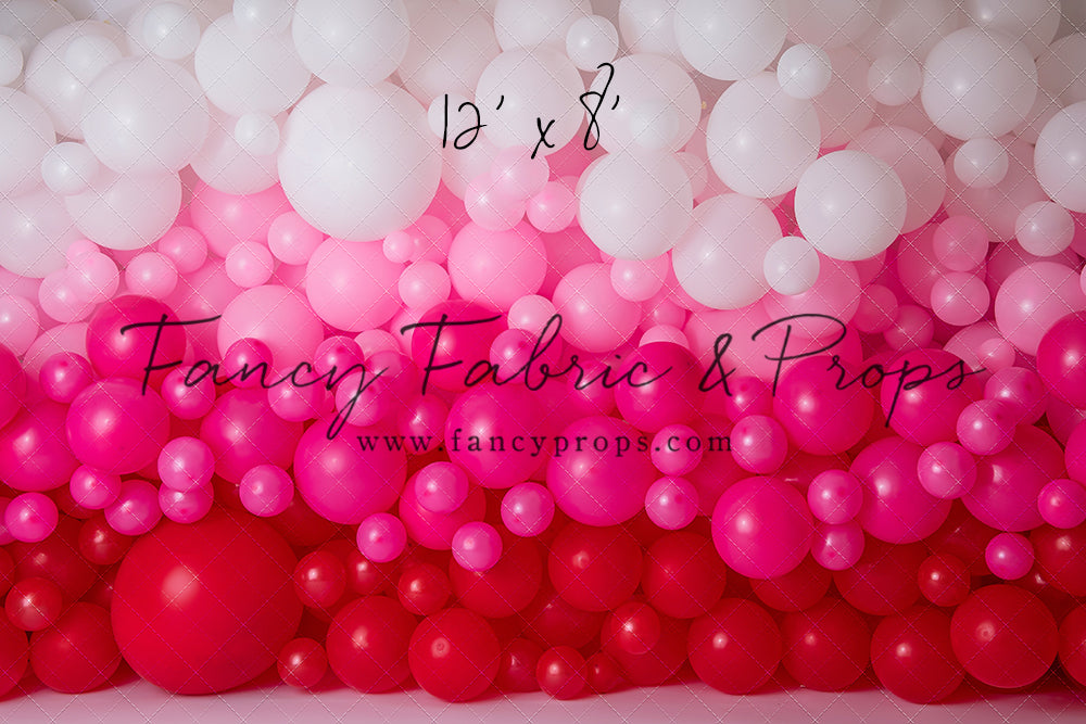 Ombre Valentine Balloon Wall