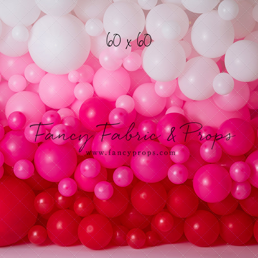 Ombre Valentine Balloon Wall