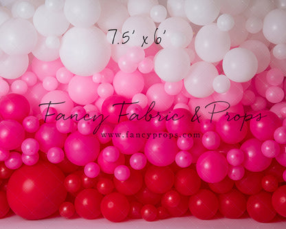 Ombre Valentine Balloon Wall