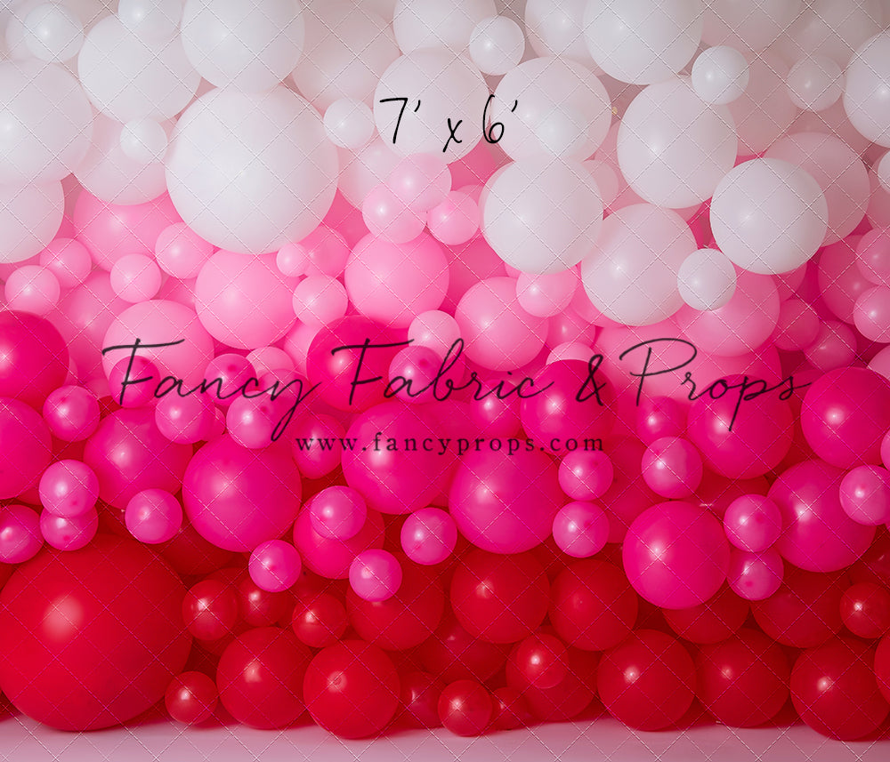 Ombre Valentine Balloon Wall