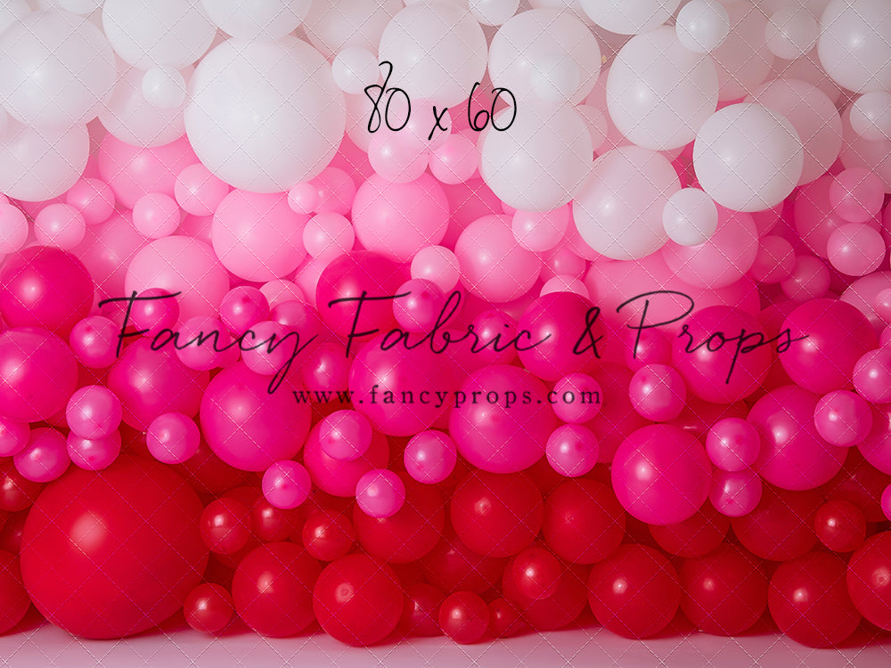 Ombre Valentine Balloon Wall