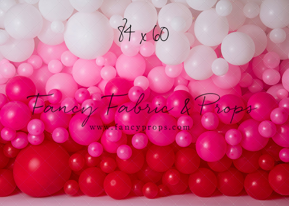 Ombre Valentine Balloon Wall