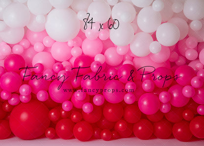 Ombre Valentine Balloon Wall