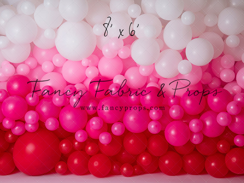 Ombre Valentine Balloon Wall