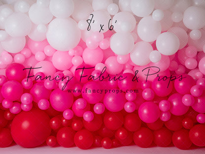 Ombre Valentine Balloon Wall