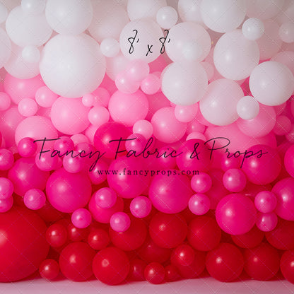 Ombre Valentine Balloon Wall