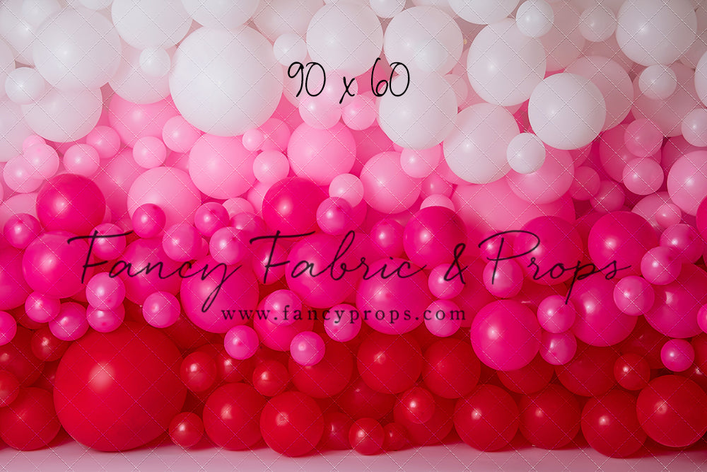 Ombre Valentine Balloon Wall