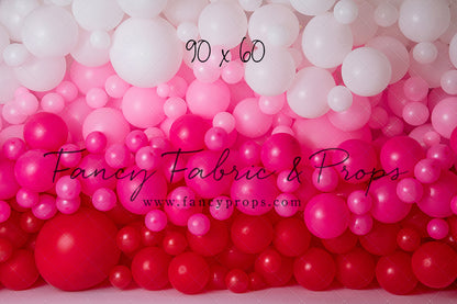 Ombre Valentine Balloon Wall