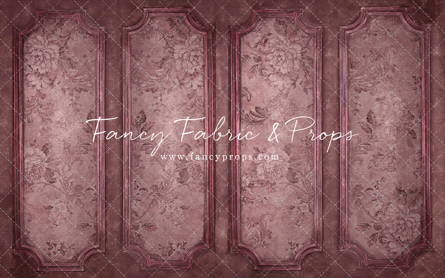 Rose Floral Wainscoting Wall