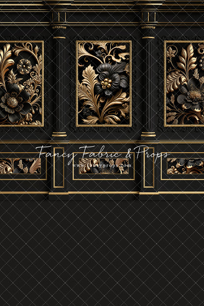 Black & Gold Elegance Wall - With Sweep Option