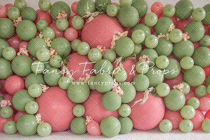 Sage and Pink Balloon Wall