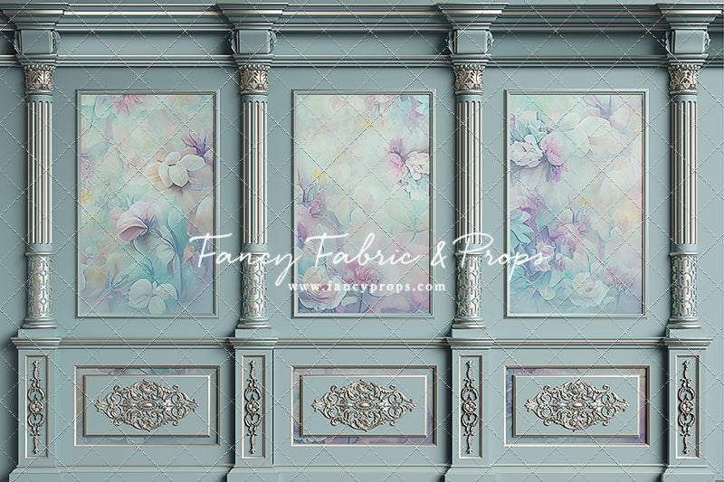 Sky Floral Victorian Wall - With Sweep Option