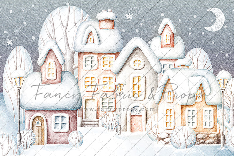 Evening Snowy Village