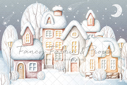 Evening Snowy Village