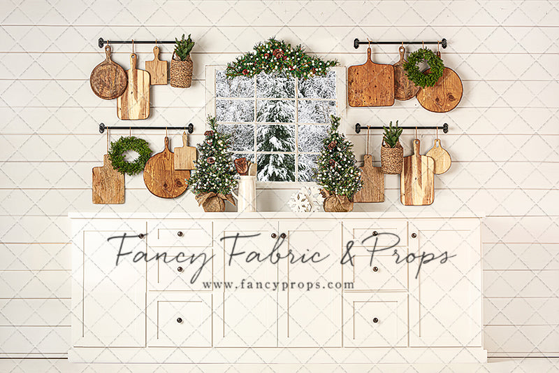 Snowy Country Christmas Kitchen
