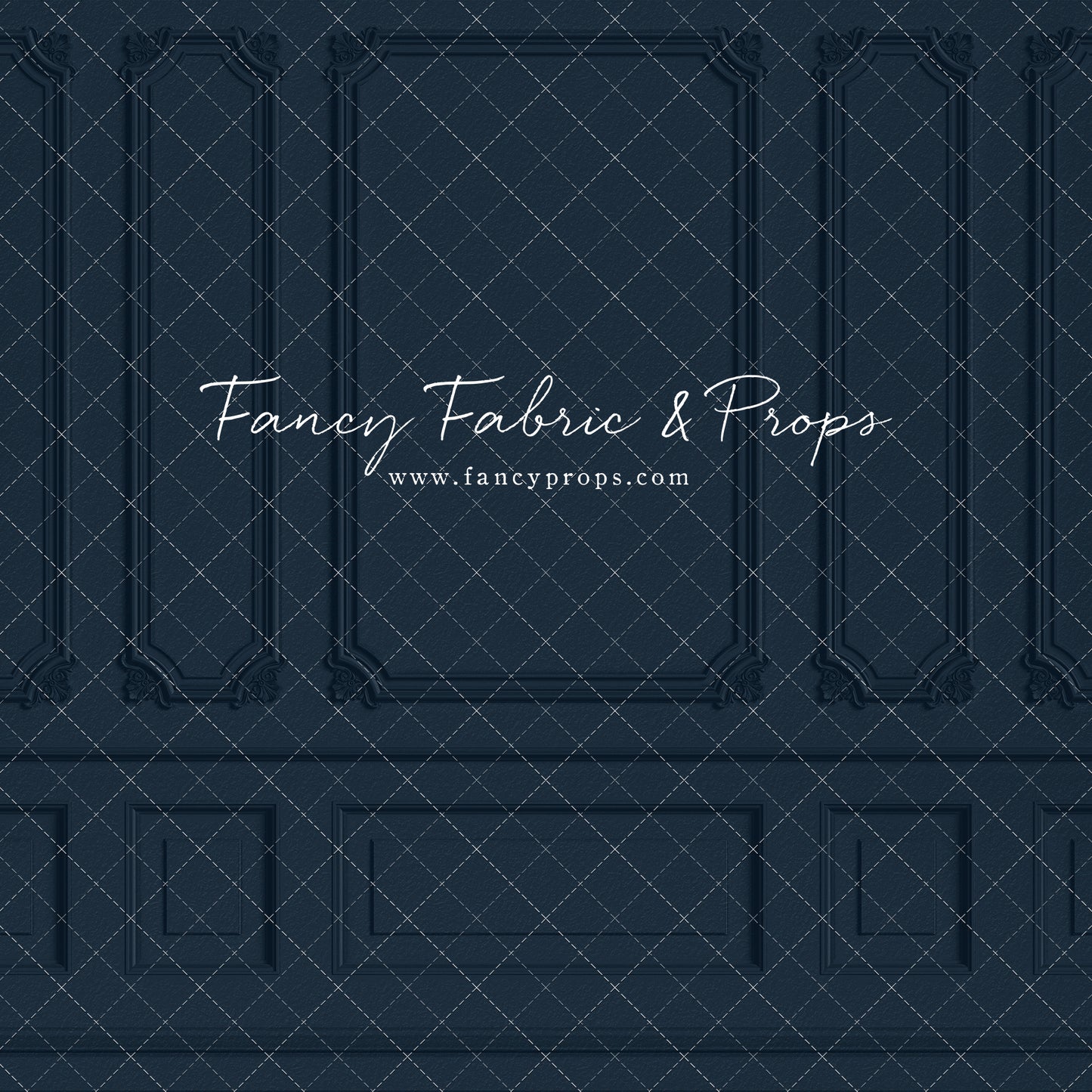 Classic Navy Wainscoting Wall - With Sweep Option