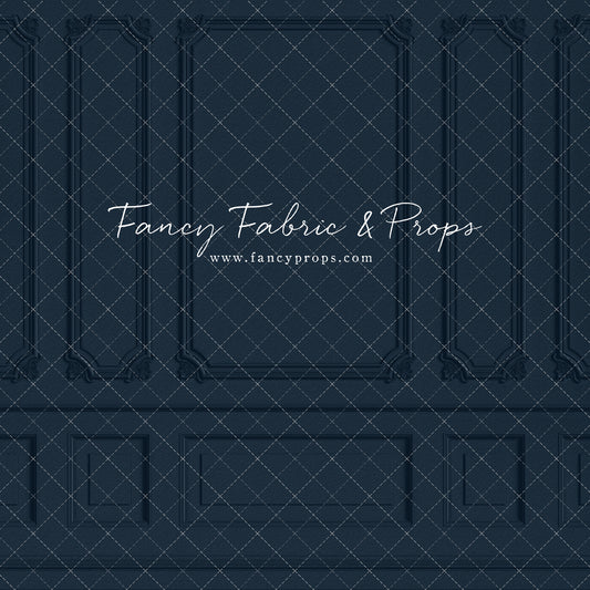 Classic Navy Wainscoting Wall - With Sweep Option