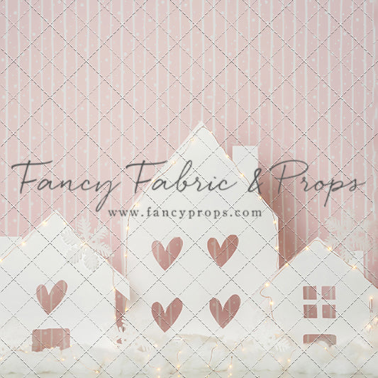 Pink Snowy Neighborhood