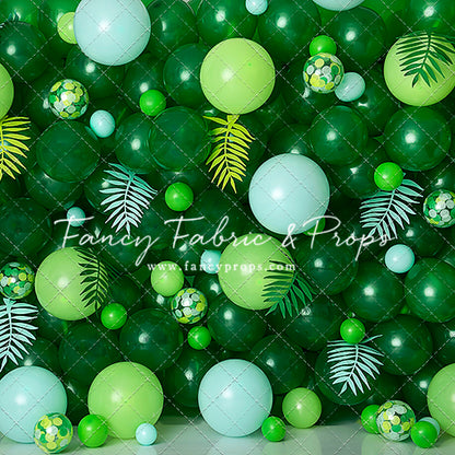 Cool Blue Tropical Balloon Wall