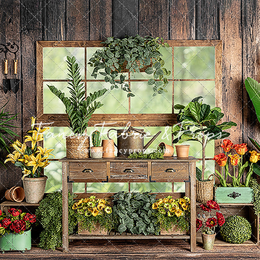 Rustic Floral Garden Shed
