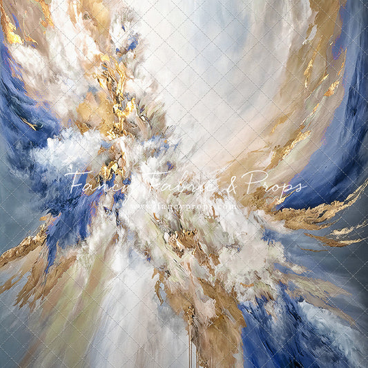 Navy Marble - With Sweep Option