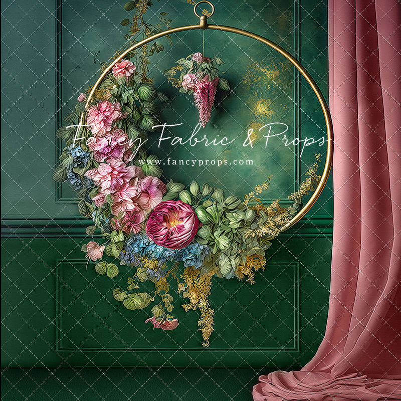 Rose & Evergreen Elegant Hoop - Sweep Sizes Only
