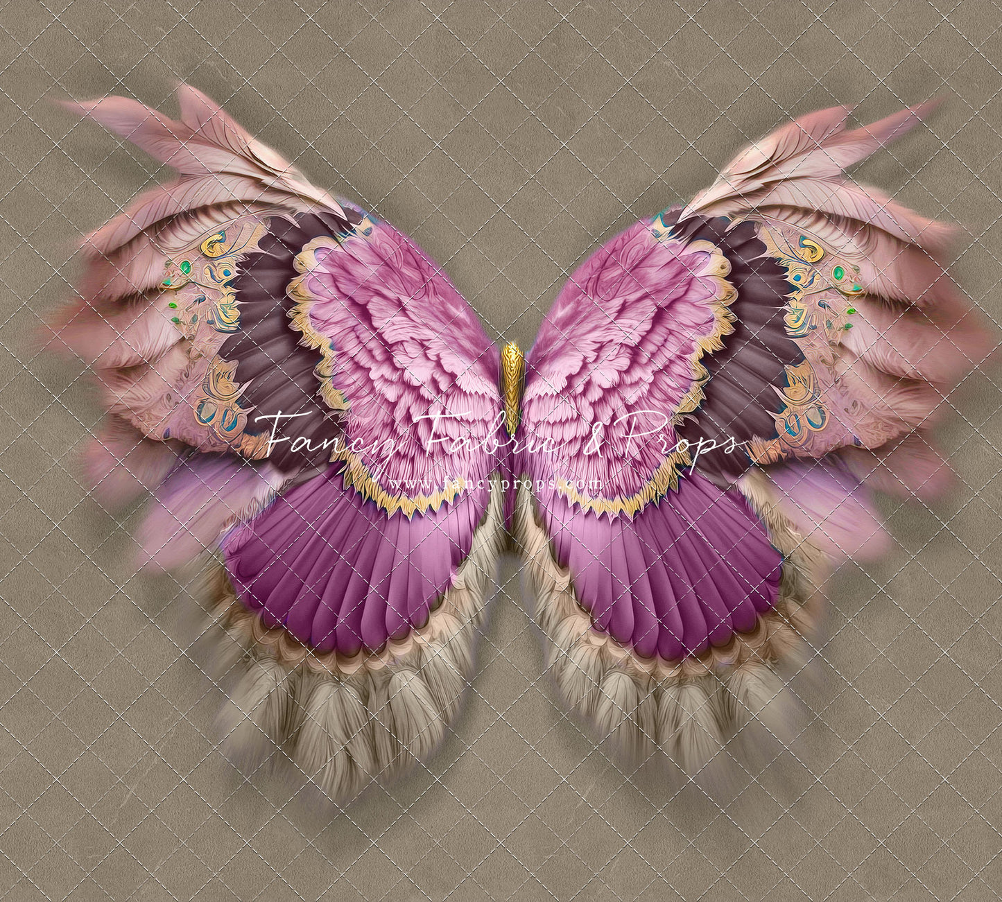 Shimmering Fuchsia Feathers - Petite