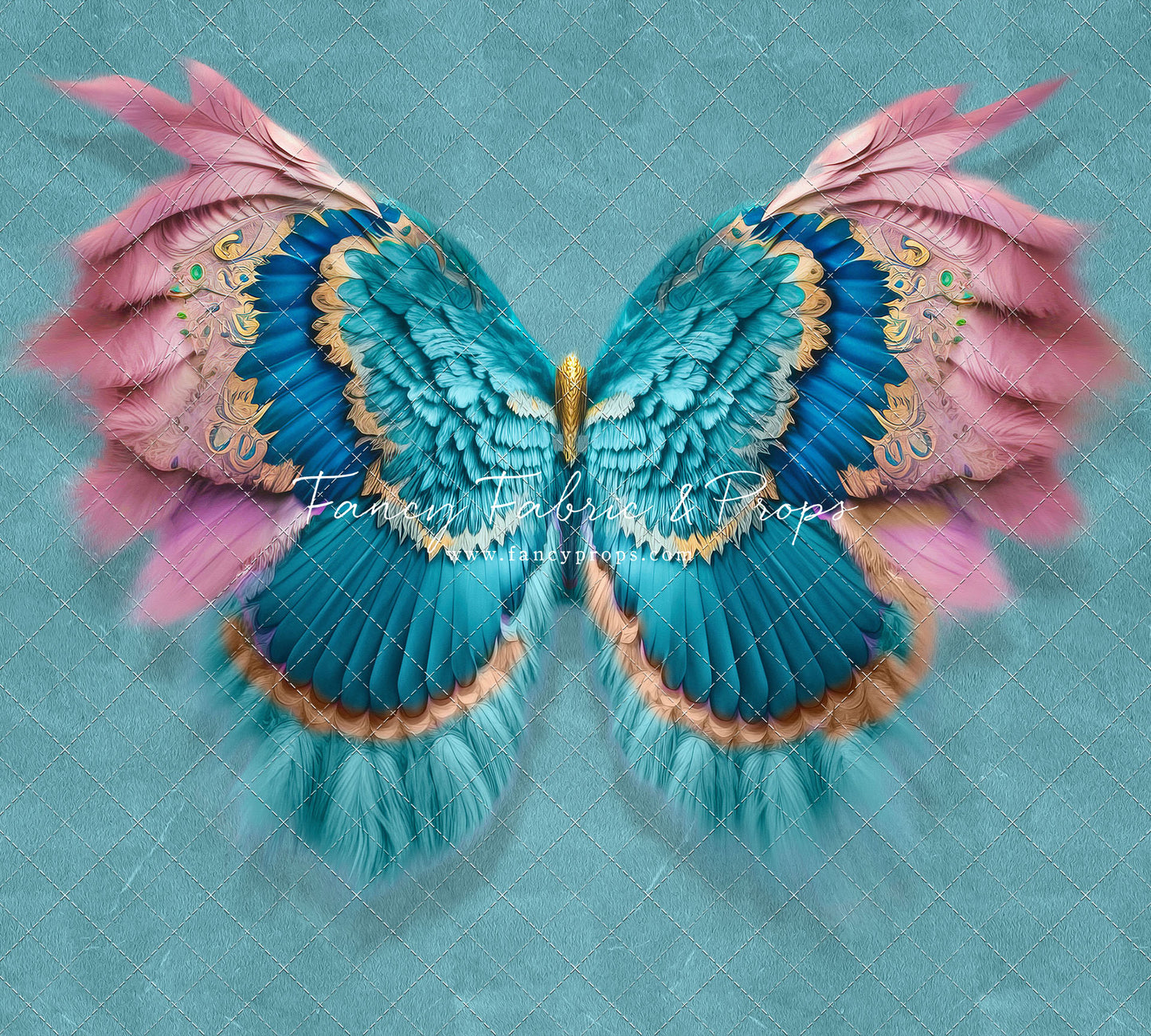 Shimmering Lapis Blue Feathers - Petite